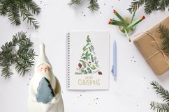 Watercolor Winter Forest Clipart Product Image 6