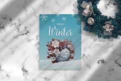 4 Watercolor Winter Hearts Clipart Product Image 3