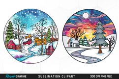 Watercolor Winter Scene Exquisite Clipart Product Image 1