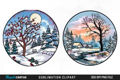 Watercolor Winter Scene Exquisite Clipart Product Image 1