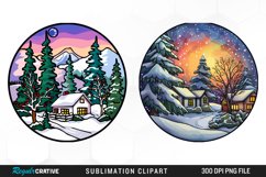 Watercolor Winter Scene Exquisite Clipart Product Image 1