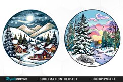 Watercolor Winter Scene Exquisite Clipart Product Image 1