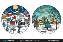 Watercolor Winter Scene Exquisite Clipart Product Image 1