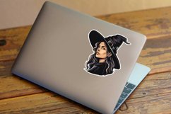 Watercolor Witch Sticker Clipart Bundle Product Image 3