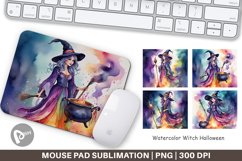 Mouse Pad Watercolor Witch Product Image 1