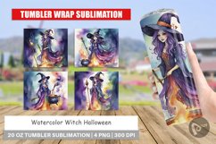 Tumbler Wrap Watercolor Witch Product Image 1