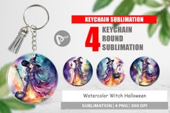 Keychain Watercolor Witch Product Image 1