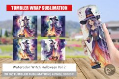 Tumbler Wrap Watercolor Witch Product Image 1