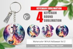Keychain Watercolor Witch Product Image 1