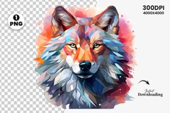 Watercolor wolf png