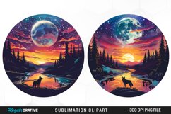Watercolor Wolf Clipart Bundle Product Image 3