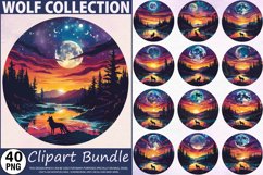 Watercolor Wolf Clipart Bundle Product Image 1