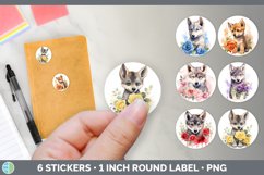 Bundle of six Watercolor Flower Wolves Stickers designs.