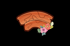 Watercolor wood signboard with delicate flower decoration Product Image 2