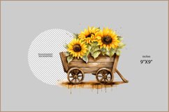 Sunflower Wheelbarrow png| Sunflower Provence sublimation Product Image 2