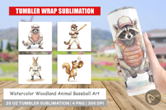 Woodland Animal Baseball Tumbler Product Image 1