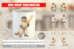 Woodland Animal Baseball Mug Wrap Product Image 1