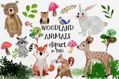 watercolor woodland animals