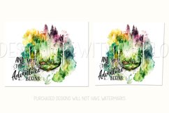 And So the Adventure Begins Tumbler, Watercolor Nature Wrap Product Image 2