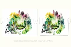 And So the Adventure Begins Tumbler, Watercolor Nature Wrap Product Image 2