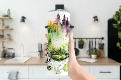 And So the Adventure Begins Tumbler, Watercolor Nature Wrap Product Image 3