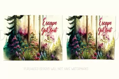 Escape and Get Lost Nature Tumbler, Sublimation 20oz Tumbler Product Image 2