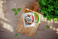 World&#039;s Best Mom - flowers mug, cup wrap sublimation design Product Image 3