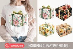 Watercolor Wrapped Gift Boxes Clipart Product Image 1