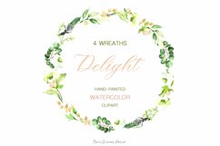 Floral Watercolor Wreaths | Watercolor Clipart Product Image 1