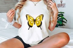 Watercolor Yellow Butterfly Floral Clipart Bundle Product Image 3