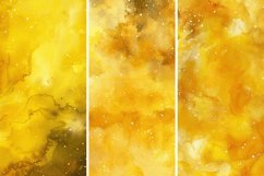 Watercolor Yellow Galaxy Digital Paper Bundle Product Image 2