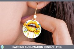 GorgeousWatercolor Round Earrings design.