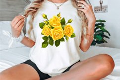 Watercolor Yellow Rose Bouquet Clipart Bundle Product Image 3