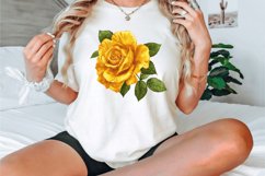 Watercolor Yellow Rose Clipart Bundle Product Image 3