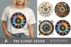 Watercolor Zodiac Wheel Clipart Product Image 1