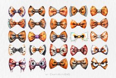 Spooky Bow Ties Clipart bundle, Watercolor PNG Clip Art Product Image 2