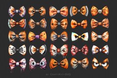 Spooky Bow Ties Clipart bundle, Watercolor PNG Clip Art Product Image 4