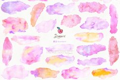 Pink watercolor brush strokes, watercolor clipart. 130 Product Image 6