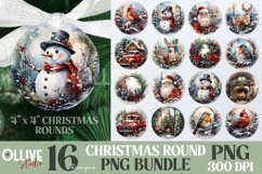 Christmas Ornaments Sublimation Rounds Bundle PNG Vol2 Product Image 1