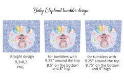 Baby Elephant Skinny Tumbler 20 Oz Product Image 2