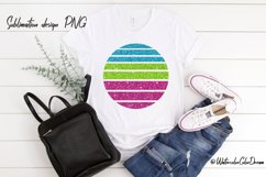 Bundle Retro circle sublimation design. Glitter background Product Image 2