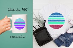 Bundle Retro circle sublimation design. Glitter background Product Image 3