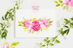 Watercolor Floral Alphabet Clipart. Wedding roses clipart Product Image 17