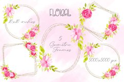 Watercolor Floral Alphabet Clipart. Wedding roses clipart Product Image 4