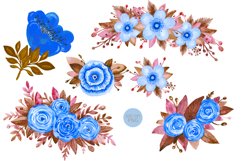 Watercolor Floral Bundle | Pink Flowers Clipart Product Image 4