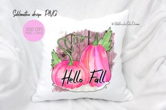 Hello Fall pumpkin sublimation design Product Image 3