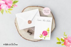 Watercolor Floral Alphabet Clipart. Wedding roses clipart Product Image 18