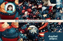 Realistic 4th of July Seamless Pattern Product Image 3