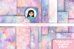Watercolor pastel digital paper Product Image 3