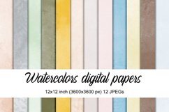 digital papers with watercolor texture